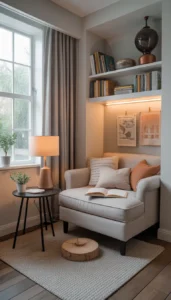 Add a side lamp and table