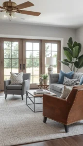 Add accent chairs with texture