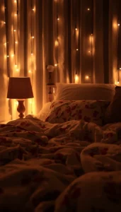 Add bedside lamps or string lights