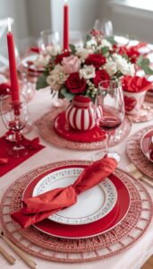 Add contrast with chargers or plates