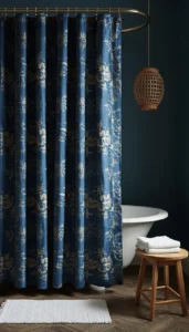 Add fabric shower curtains when needed