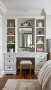 Add side cabinets or shelves