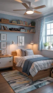 Add soft cushions and rugs