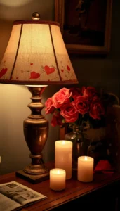 Add table lamps and candles