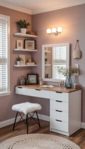 Add wall mounted shelves