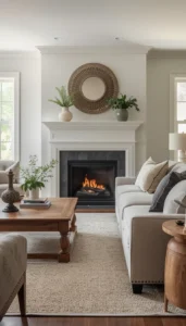 Add warm beige and gray tones