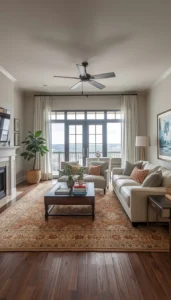 Anchor spaces with area rugs