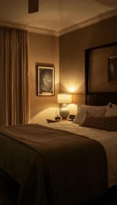 Avoid harsh overhead lighting