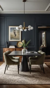 Balance dark walls with light accents