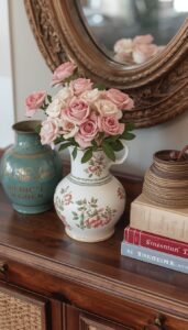 Balance vintage items with simple decor