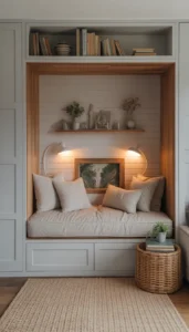 Built In Reading Nook for a Custom Look