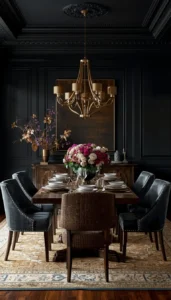 Choose dark wood tones