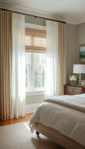 Choose sheer or light fabric curtains