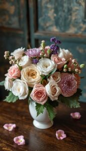 Choose soft floral arrangements
