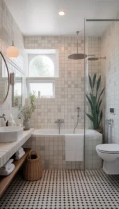 Choose solid color tiles