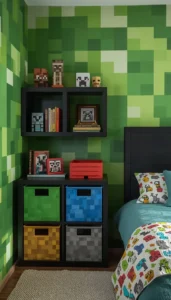 Choose storage bins in theme colors