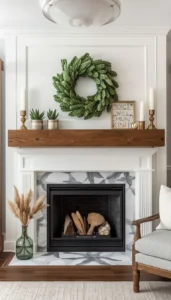 Coastal Inspired Summer Mantel Styling