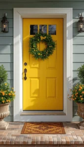 Colorful Door Paint and Hardware Updates for Bold Impact