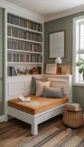Corner Reading Nook That Maximizes Small Spaces