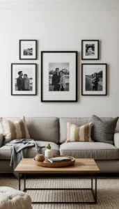 Display family photos or artwork