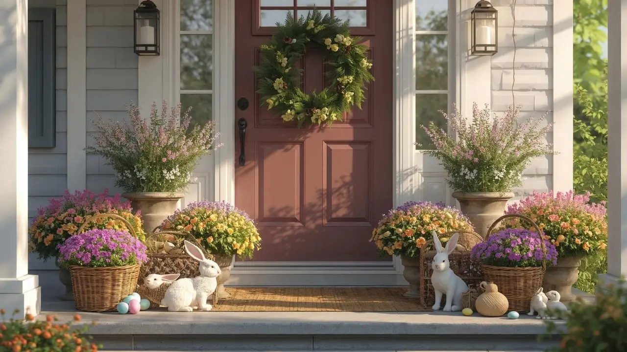 Easter Front Porch Decor