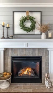 Farmhouse Style Easter Mantel Decor