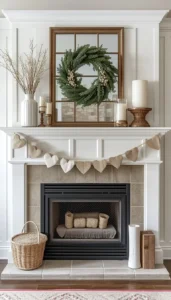 Farmhouse Valentine Mantel Styling