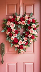 Floral Valentine Door Decorations for a Fresh Look