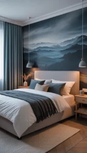 Focus on the bed wall