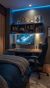 Gaming Inspired Bedroom Setup