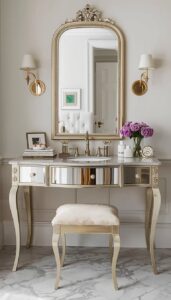Glam Style Vanity With Elegant Accents