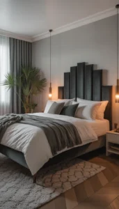 Go for darker or textured materials