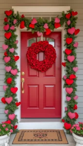 Hang garlands around the door frame