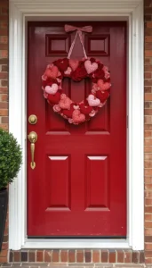 Heart Shaped Door Decor for a Festive Look