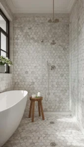 Hexagon Tile Bathrooms for Modern Interest