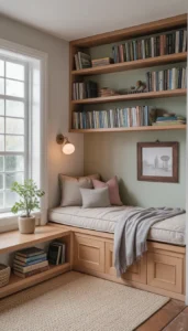 Include wall shelving nearby