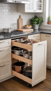 Install pull out pot drawers