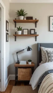 Install wall mounted shelves