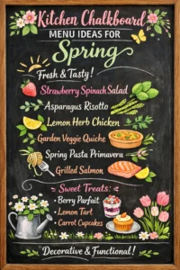 Kitchen Chalkboard Menu Ideas for Spring