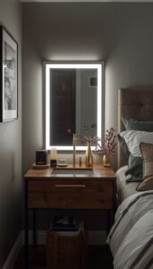 Lighted Mirror Vanity for Better Visibility