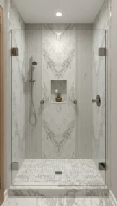 Marble Look Shower Tile for a Spa Like Feel