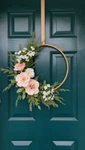 Minimal Hoop Wreaths for Contemporary Entryways