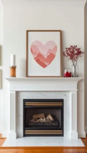 Minimal Valentine Mantel Decor for a Clean Look