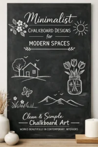 Minimalist Chalkboard Designs for Modern Spaces