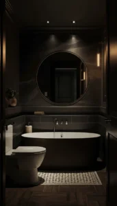 Moody Bathroom Lighting Layers
