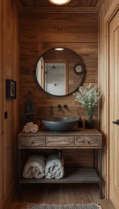 Natural Wood and Metal Accents