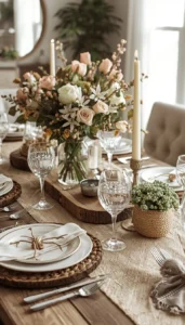 Natural and Rustic Table Accents for Warmth