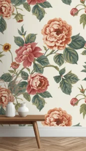 Oversized Floral Wallpaper for Statement Walls