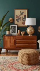 Pair vintage pieces with modern furniture