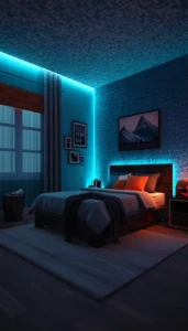 Place lights behind furniture